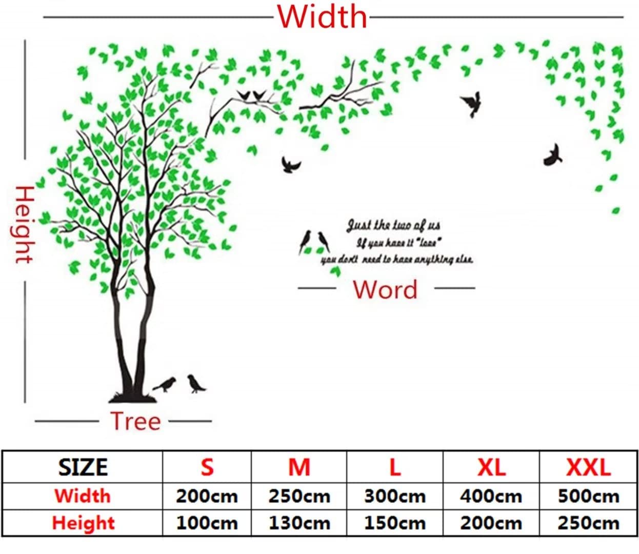 3D Tree Wall Stickers - Diy Tree And Birds Wall Decals Family Couple Tree Stickers Murals Wall Decor For Living Room Bedroom Tv